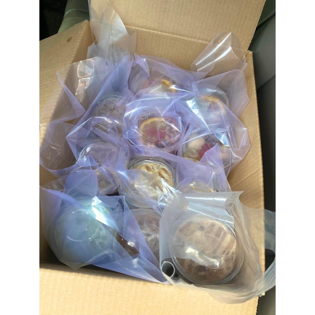 1Kg túi đựng 2 ly, túi 2 ngăn đựng ly mang đi kích thước 34x32