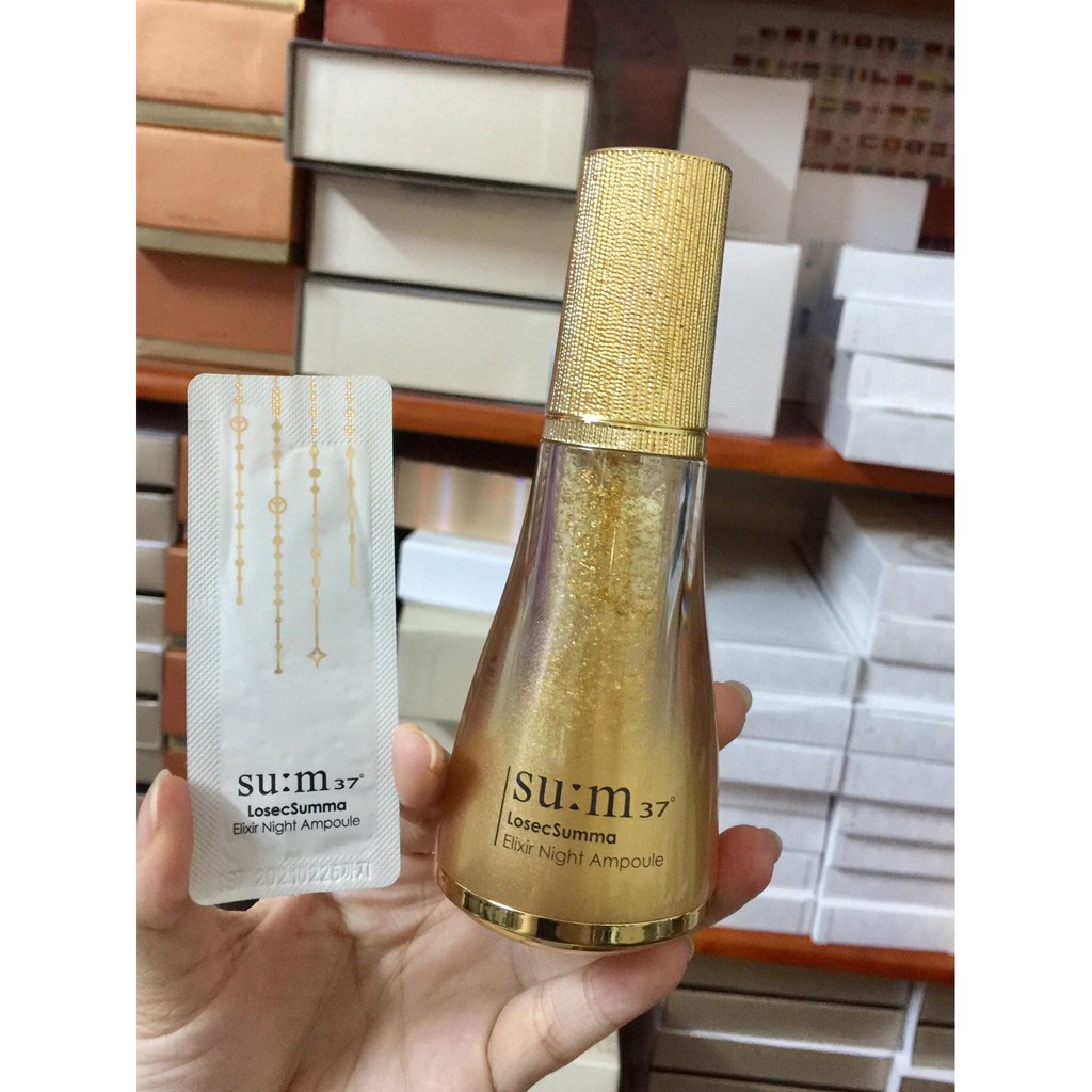 120 gói tinh chất vàng Su:m 37 đêm Sum losec Summa Elixir Night ampoule