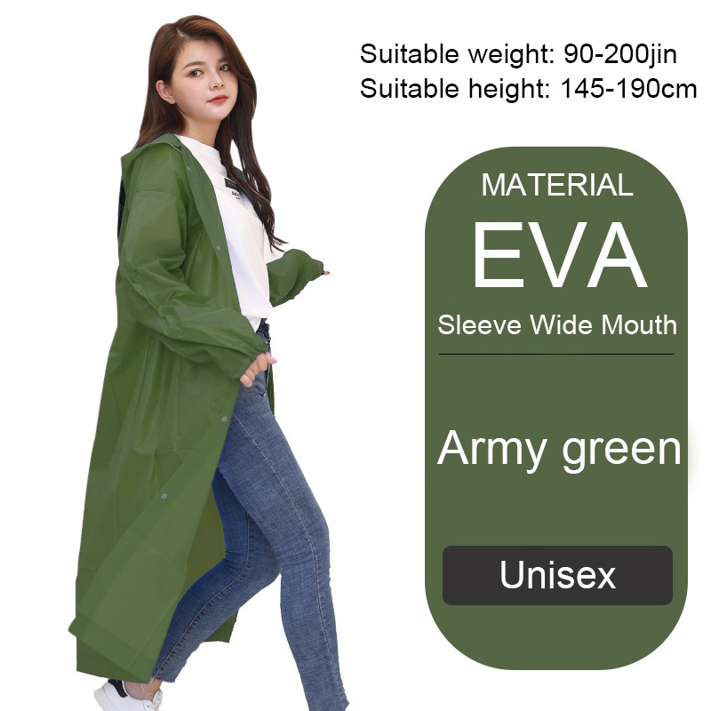 Áo Mưa Chất Liệu EVA Dày Dặn Thời Trang Cho Nam Nữ
