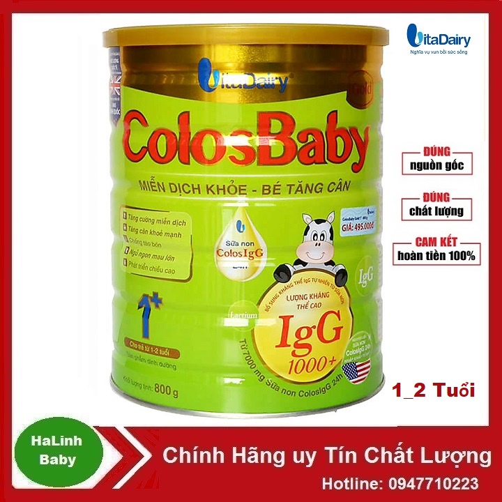 Sữa Non Colosbaby Gold 1+ 1000 IgG (800g, Date /2023)......: