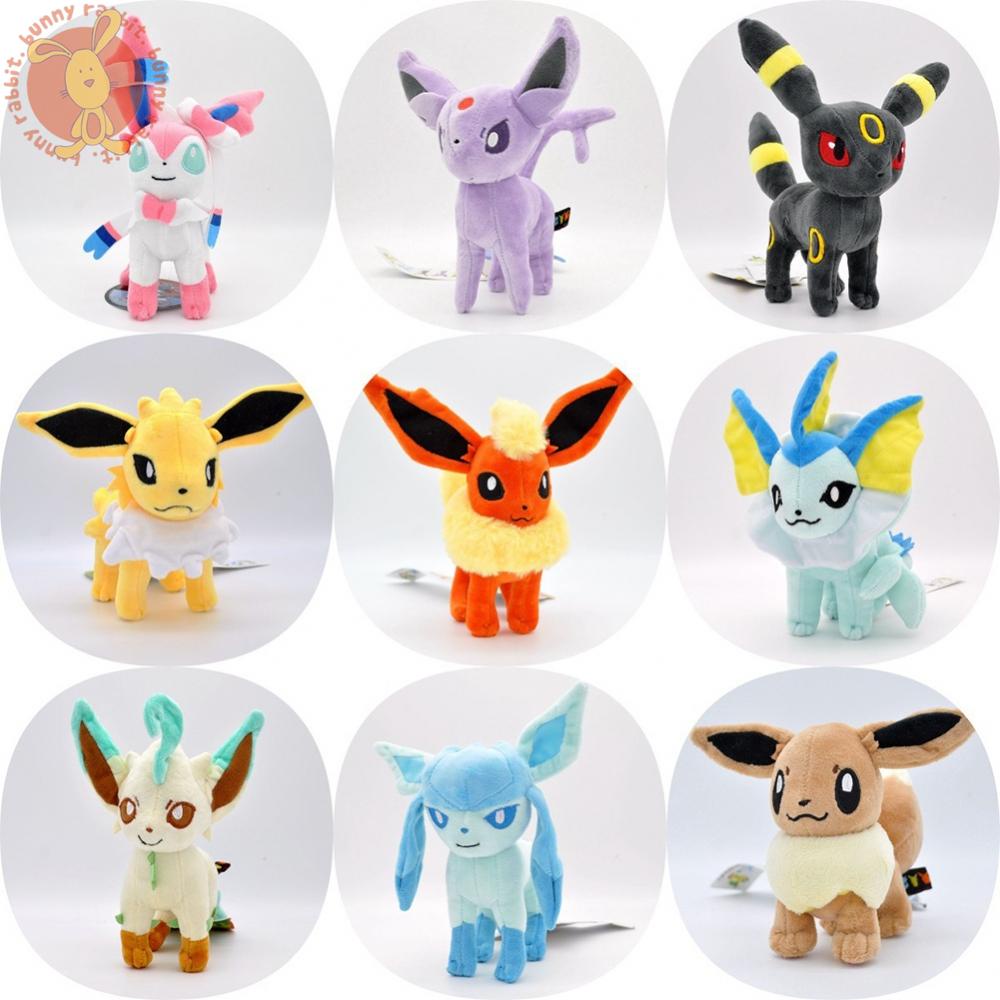Thú Nhồi Bông Hình Pokemon Eevee Leafeon Umbreon Espeon Jolteon Vaporeon Flareon Mới