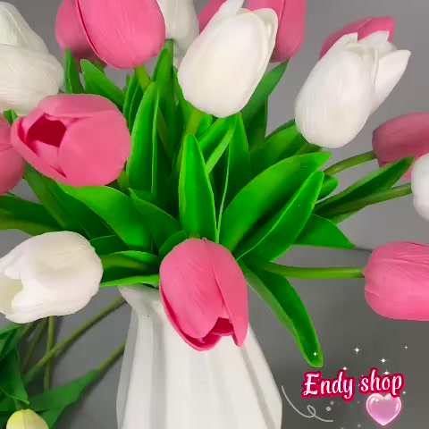 Hoa tulip giả Hoa giả quán cafe Decor phòng phụ kiện chụp ảnh, trang trí nhà, Giá sp là 1 cành hoa - Endy Shop | BigBuy360 - bigbuy360.vn