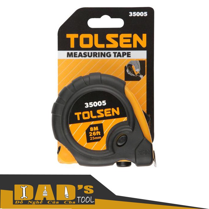 THƯỚC CUỘN THÉP BỌC NHỰA MỀM 3/5/8M - TOLSEN 35002/03/05