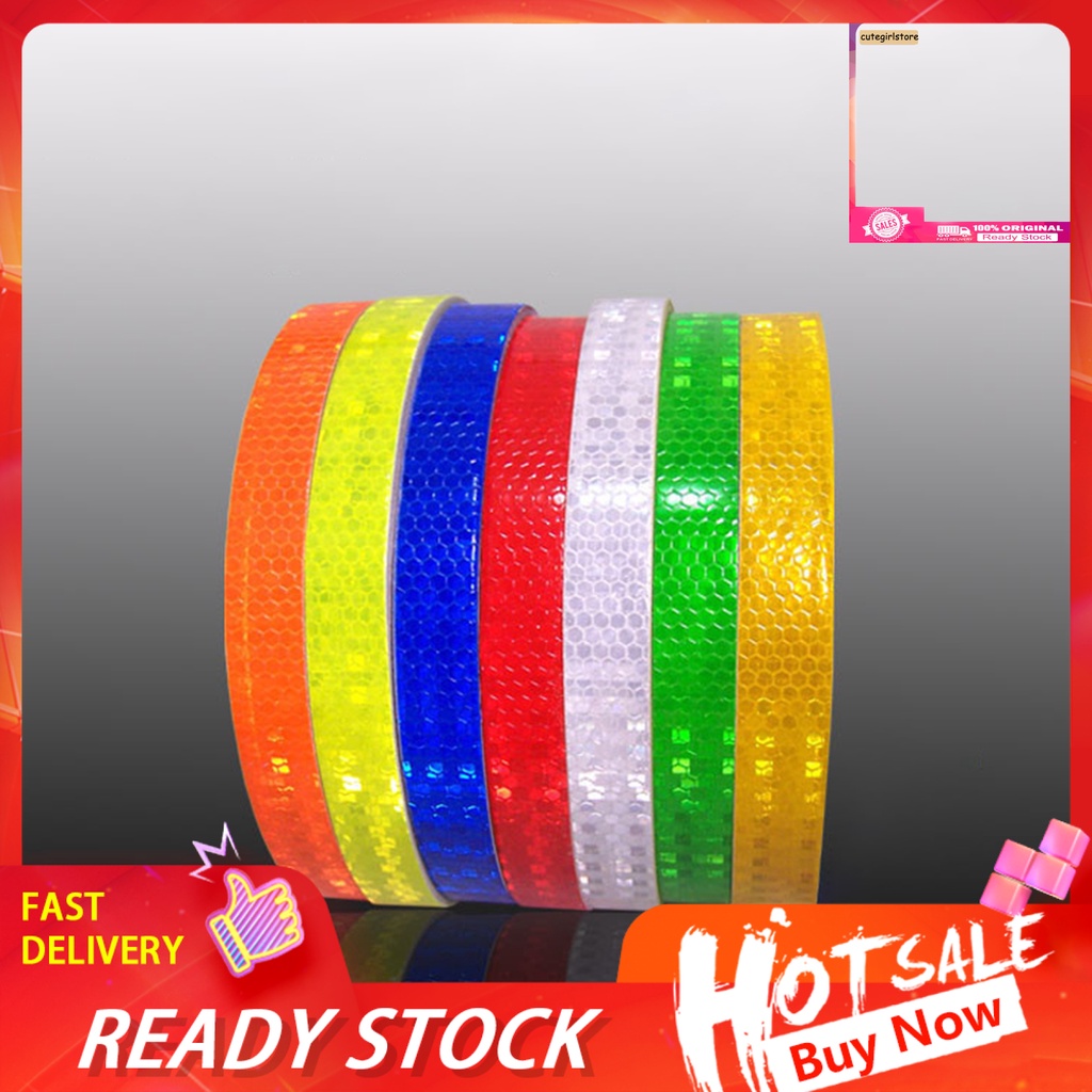 Cuộn Dây Dán Phản Quang Dài 8m Trang Trí Vành Bánh Xe Hơi / Xe Máy Diy