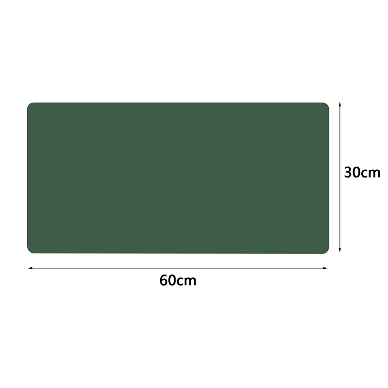 Tấm lót chuột và bàn phím bằng da PU chống trượt màu trơn 60x30cm