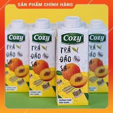 4 hộp trà Cozy Các Vị Đào Sả/Mật Ong/Vải (hộp 225ml)