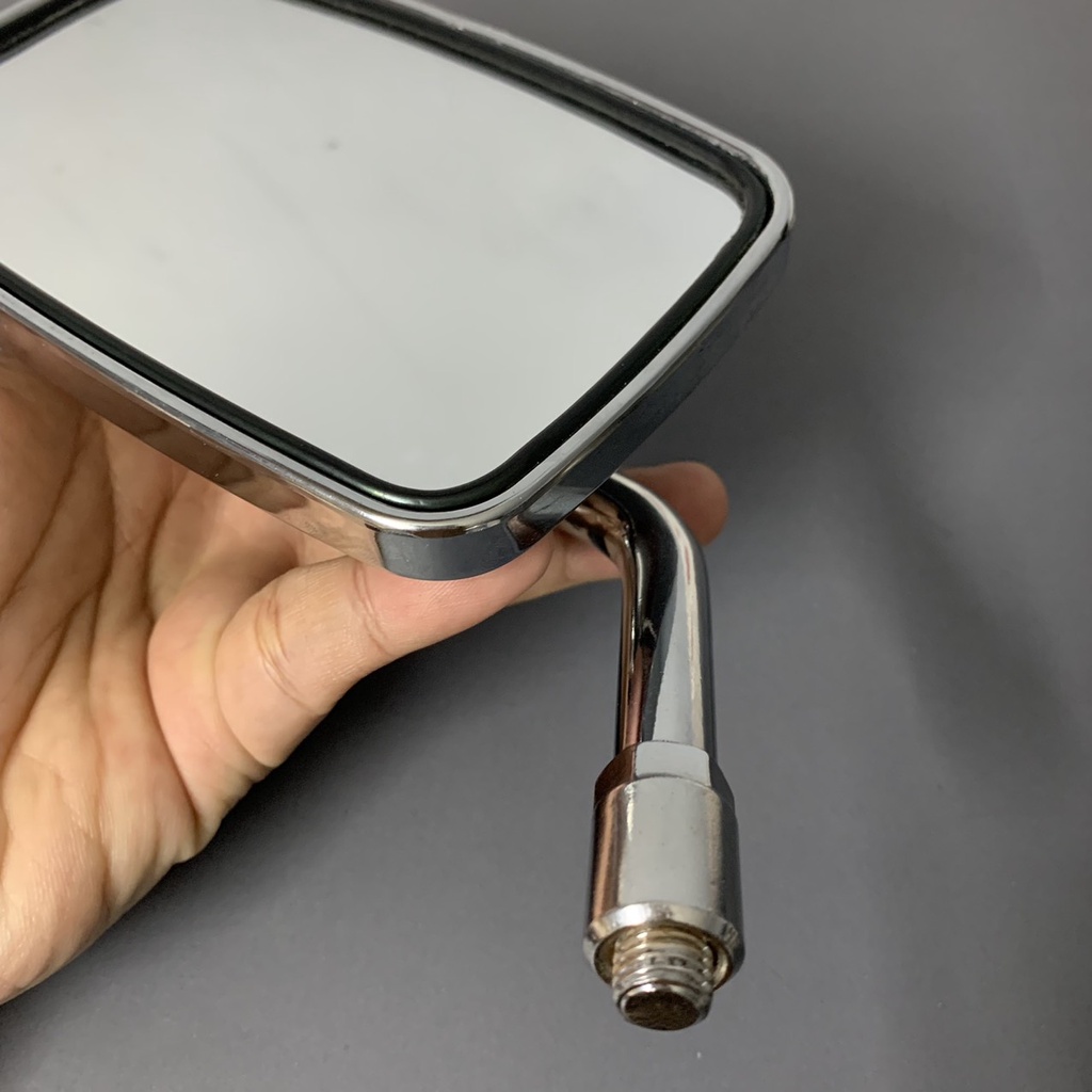 Kính chiếu hậu kiểu Moto si inox, sáng bóng - bền chắc, chân 10 ly, phù hợp mọi dòng xe  - KT Shop