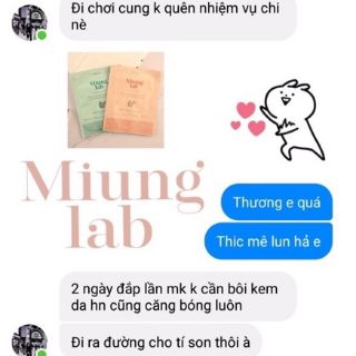 Mặt nạ Miung Lab trắng da [lẻ 1 mask]