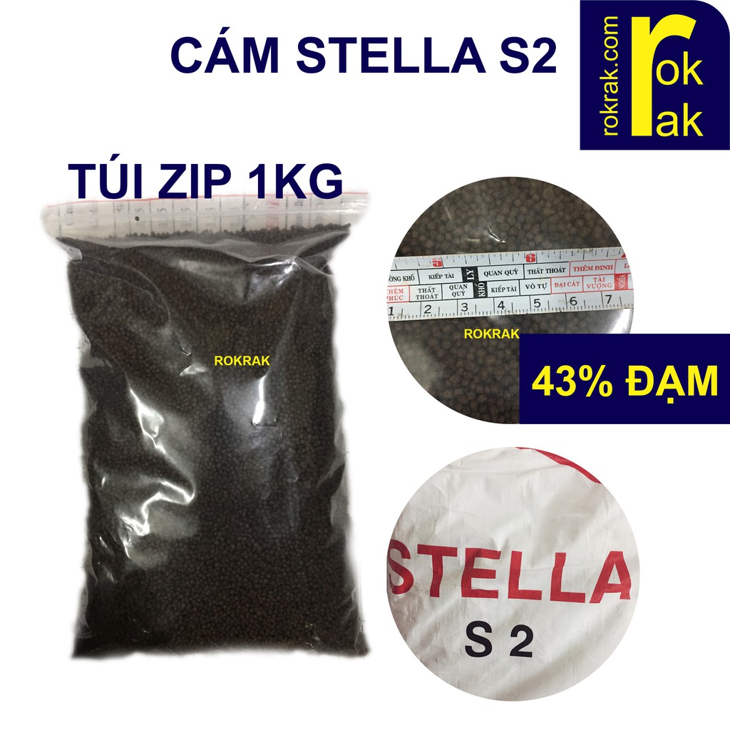 Cám Stella S2 Túi 1Kg Thức ăn cho cá Koi hạt nhỏ