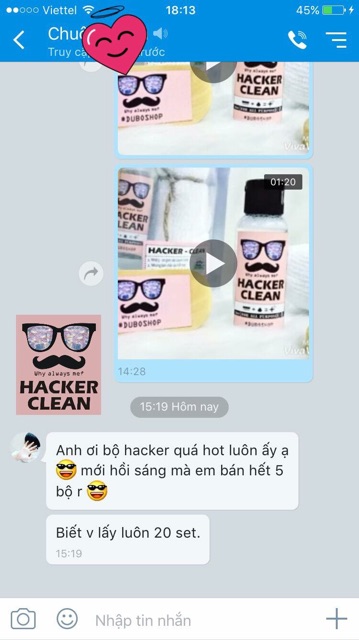 Bộ sản phẩm vệ sinh giày túi Hacker Clean HC