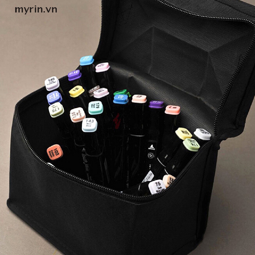 Myrin Túi Canvas Đựng Bút Dạng Gập Có Dây Kéo Đựng Bút Đánh Dấu Nghệ Thuật