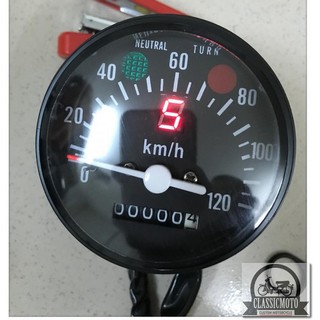 ĐỒNG HỒ XE MÁY CLASSIC - đồng hồ báo số, báo km độ Cafe Racer Tracker CG125 SU GN125 CD 67 WIN
