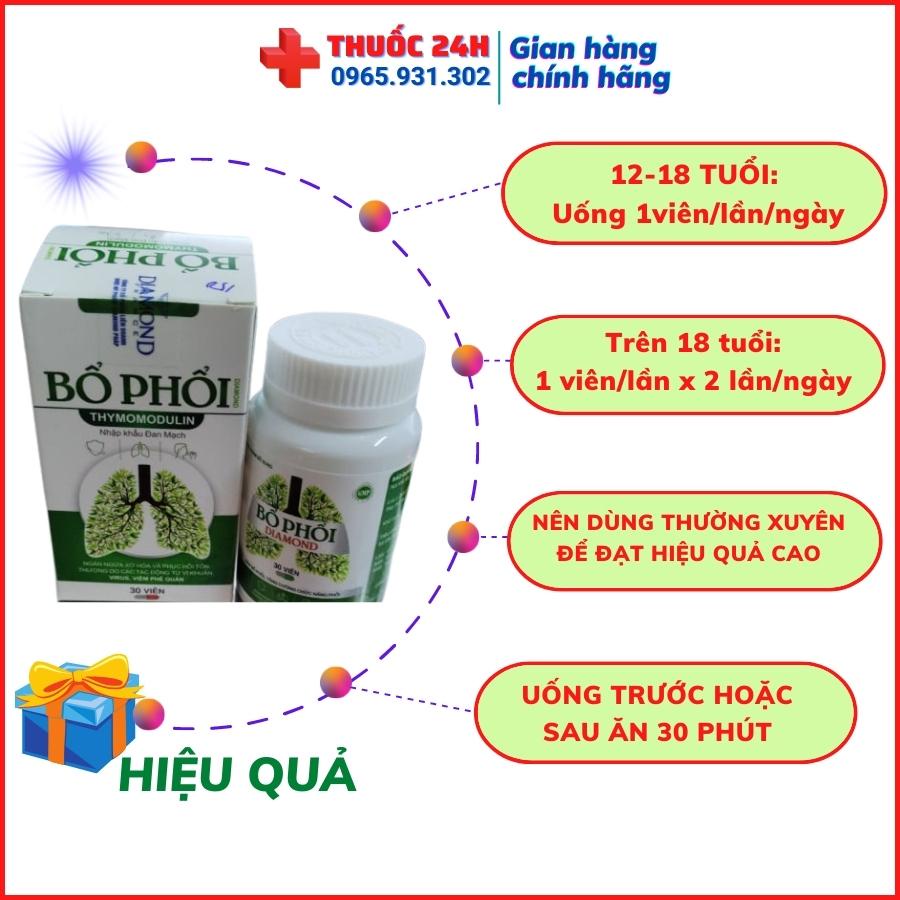 Viên BỔ PHỔI Thymomodulin Nhập khẩu Đan Mạch ngăn ngừa xơ hoá, phục hồi tổn thương phổi