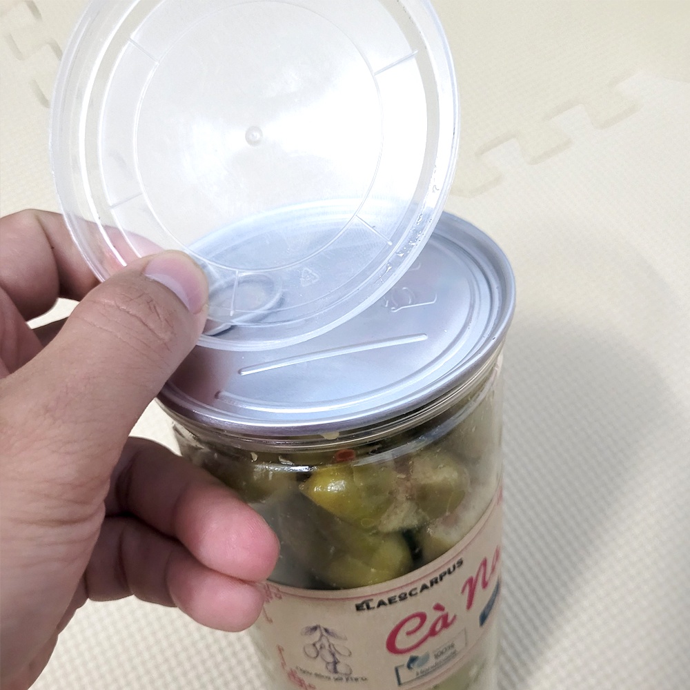 Hộp 400gr cà na đập dập mắm muối ớt tây ninh đủ vị chua cay ngọt chát giòn không chất bảo quản