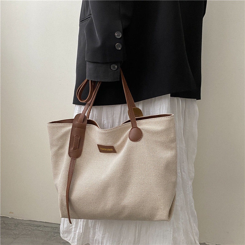 Túi Xách canvas Cỡ Lớn Thiết Kế Đơn Giản Thời Trang Cho Nữ