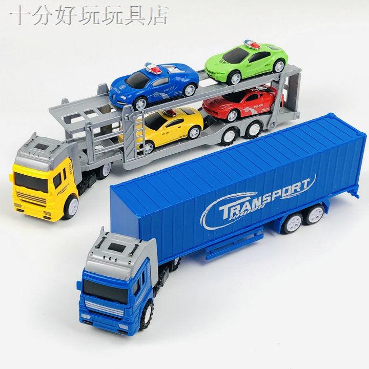 Xe container dài mô hình xe vận chuyển kỹ thuật xe tải lớn container chở dầu xe đồ chơi trẻ em