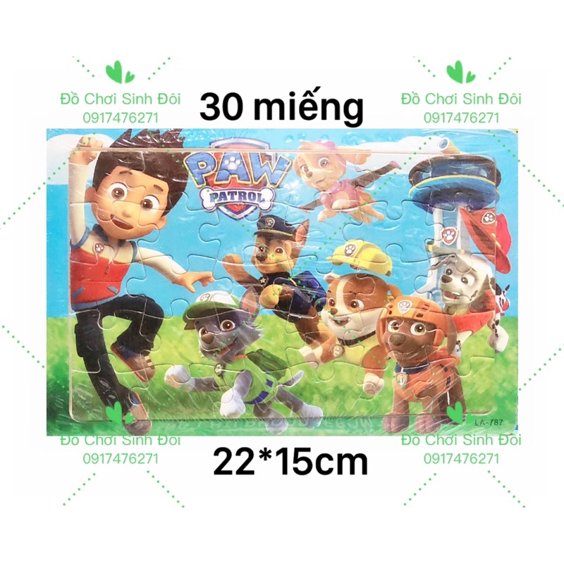 ráp hình bằng gỗ 30 miếng - đội chó cứu hộ