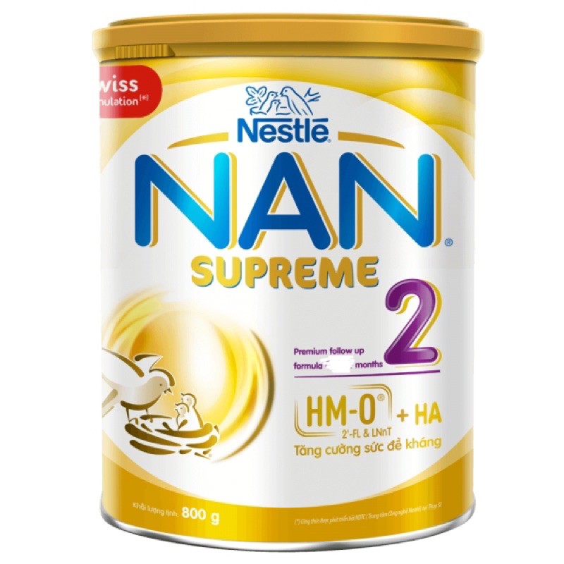 Sữa bột Nan Supreme 2 800g (mẫu mới)