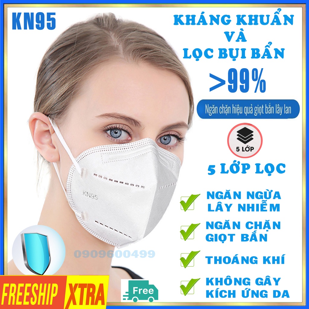 [Hộp 10 chiếc] Khẩu trang N95 - KN95 chính hãng không van 5 lớp cao cấp màu trắng chống bụi bẩn vius gây bệnh DONAFA | BigBuy360 - bigbuy360.vn