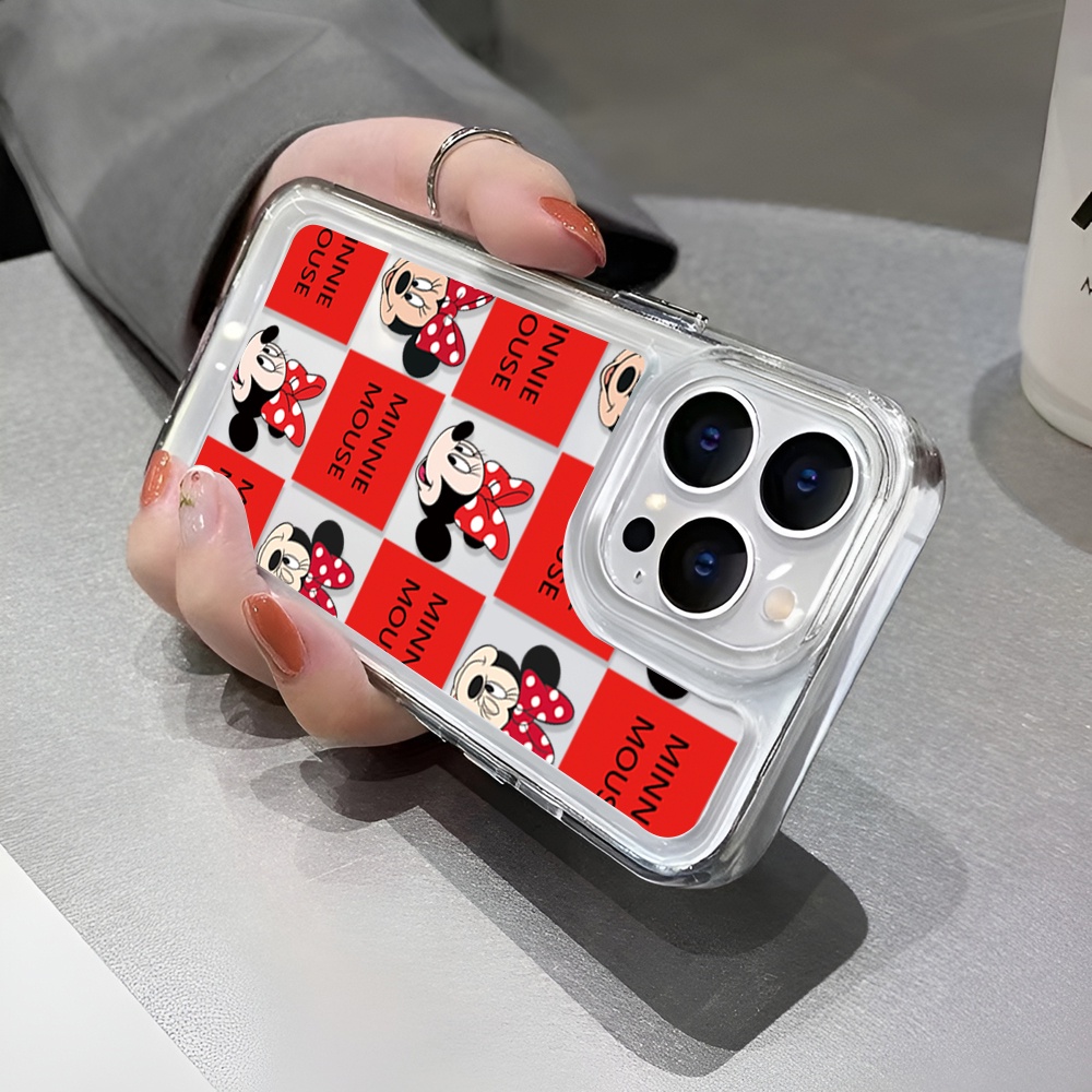 Ốp Điện Thoại Trong Suốt In Hình Mickey Minnie Cho iphone 14ProMax 14Plus 13 11 12 7Plus X XR XS Max