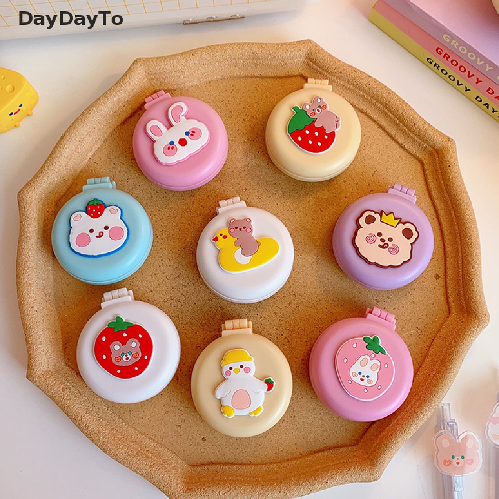 Lược Gấp Tích Hợp Gương Mát Xa Da Đầu Thiết Kế Nhỏ Gọn Dễ Thương