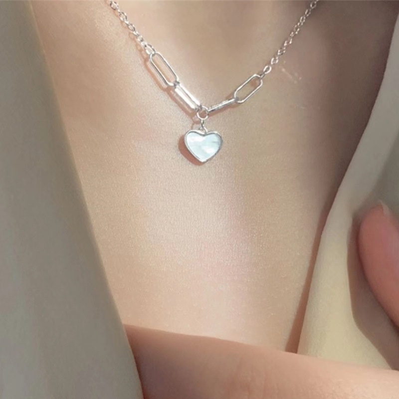 Dây Chuyền Bạc Mặt Hình Vỏ Sò Phong Cách Hàn Quốc Thời Trang Cho Nữ