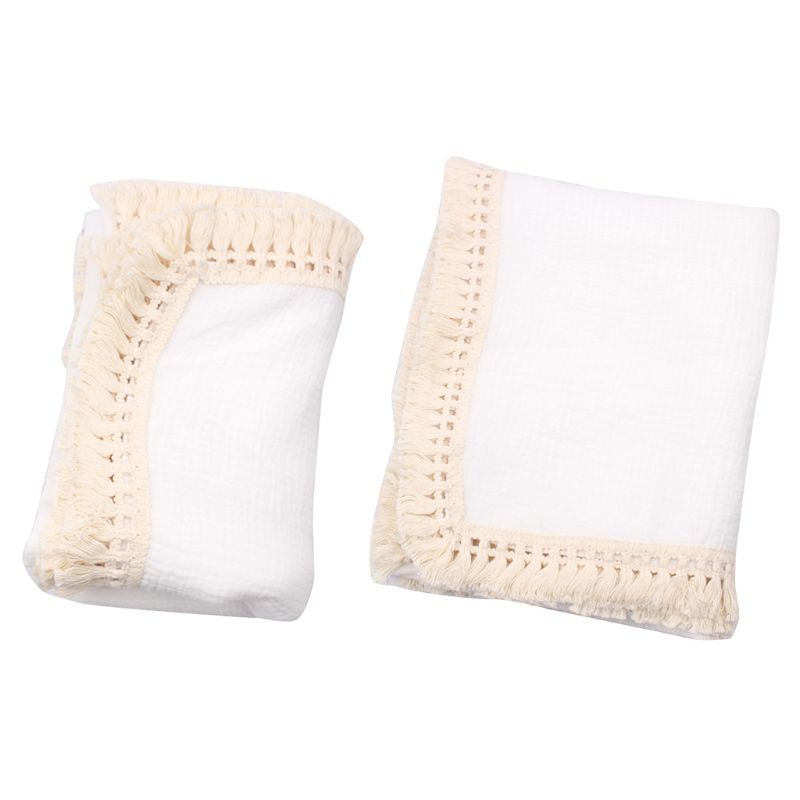 Chăn Quấn Tua Rua Chất Liệu Cotton Cho Bé