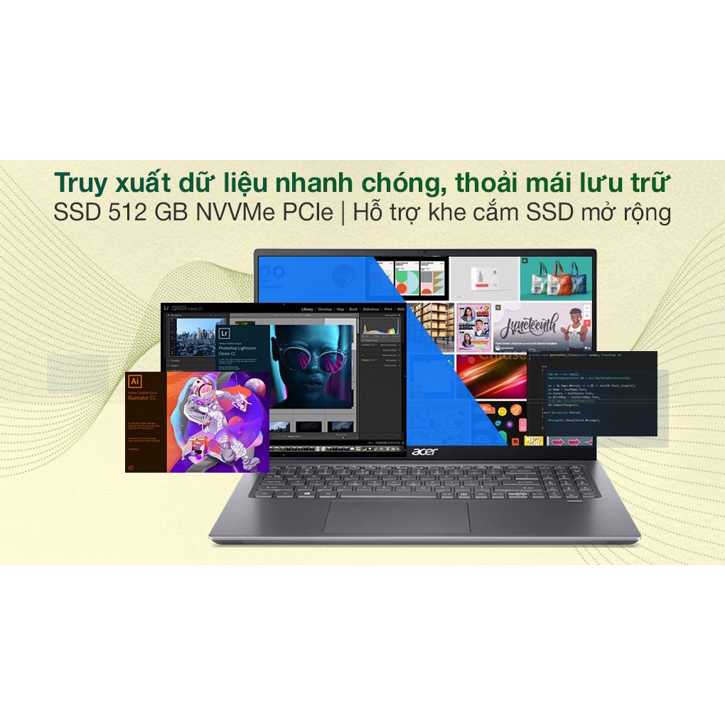 Laptop Acer Swift X SFX16-51G-516Q/Intel i5-11320H/RAM16GB/512GB SSD/16.1 inch FHD