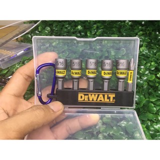 Bộ 5+1 Đầu Bắn Tôn DeWalt Chính Hãng 8mm-5Cm Có Từ Chống Ăn Mòn Cao Chuyên Dùng Cho Khoan Bắn Vít