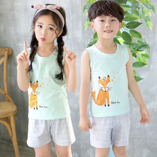 Bộ Áo Ba Lỗ vs Quần Short: Màu Sắc + In Hoạt Tiết Dễ Cưng... Cho Bé Từ 01-08 Tuổi.