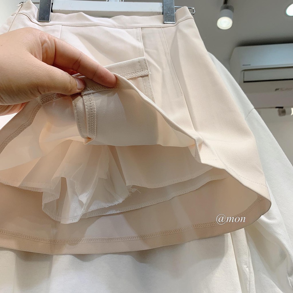 2101241 Chân váy ngắn nữ - chân váy chữ A chất mềm mát có lót quần trong | BigBuy360 - bigbuy360.vn