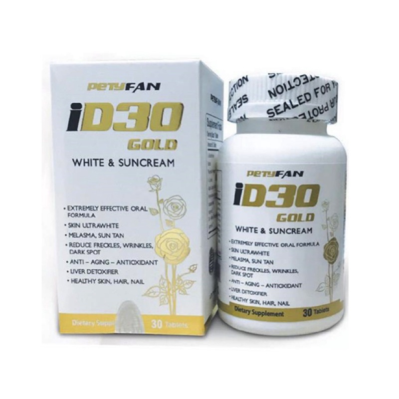 Viên Uống Trắng Da Chống Nắng ID30 GOLD PETYFAN 30 Viên