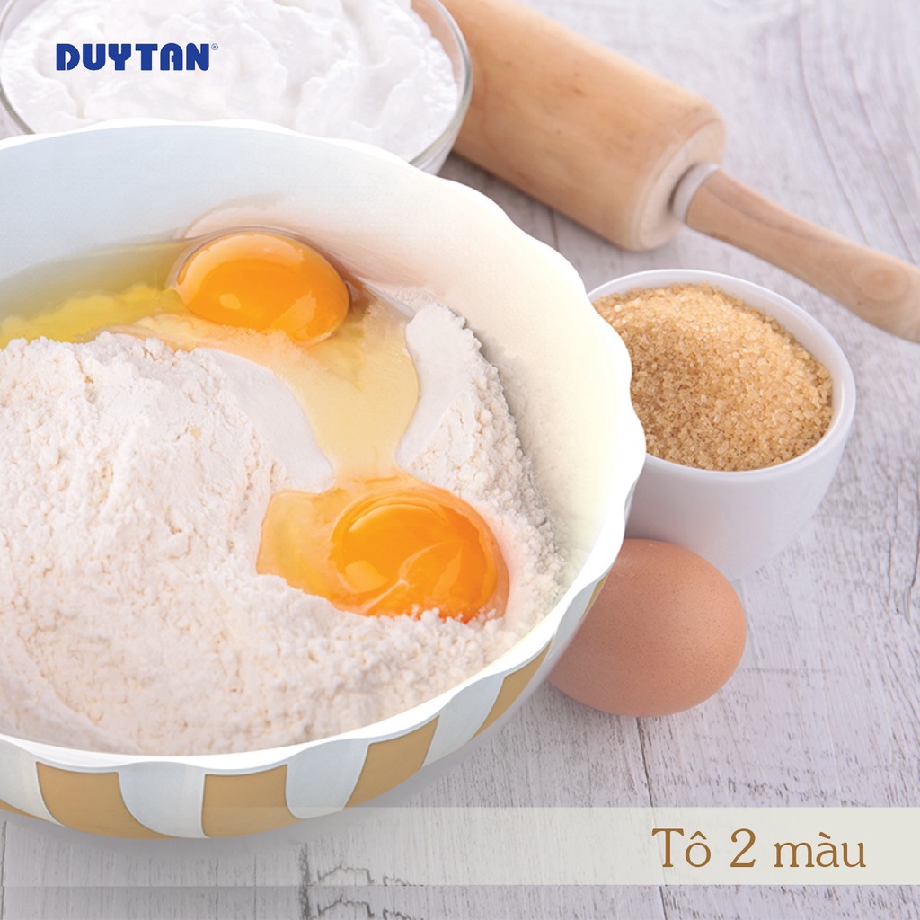 Tô  Nhựa Duy Tân 2 sọc lớn - Kích thước Ø 25 x 10,2 cm