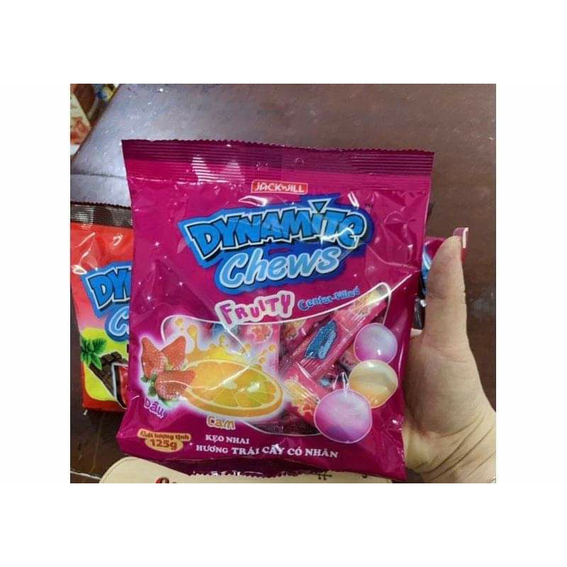 Kẹo Socola 3 Viên Dynamite Chews Hương bạc hà/Dâu Cam