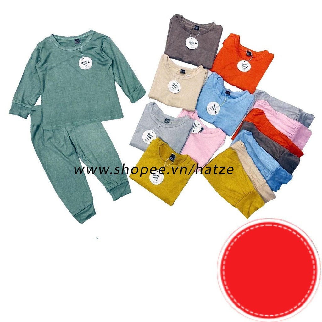Bộ dài tay cotton thun lạnh , bộ quần áo trẻ em cho bé sơ sinh tới 16kg HD564