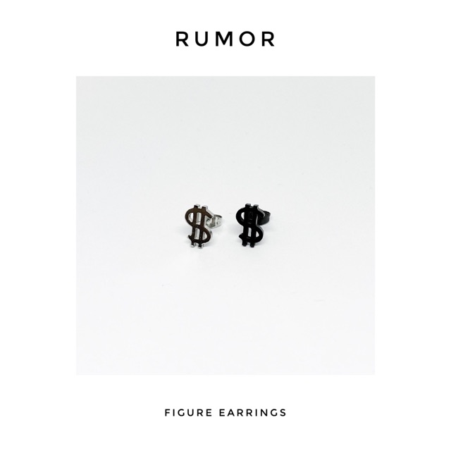 Khuyên tai minimal hình $ thép y tế cao cấp