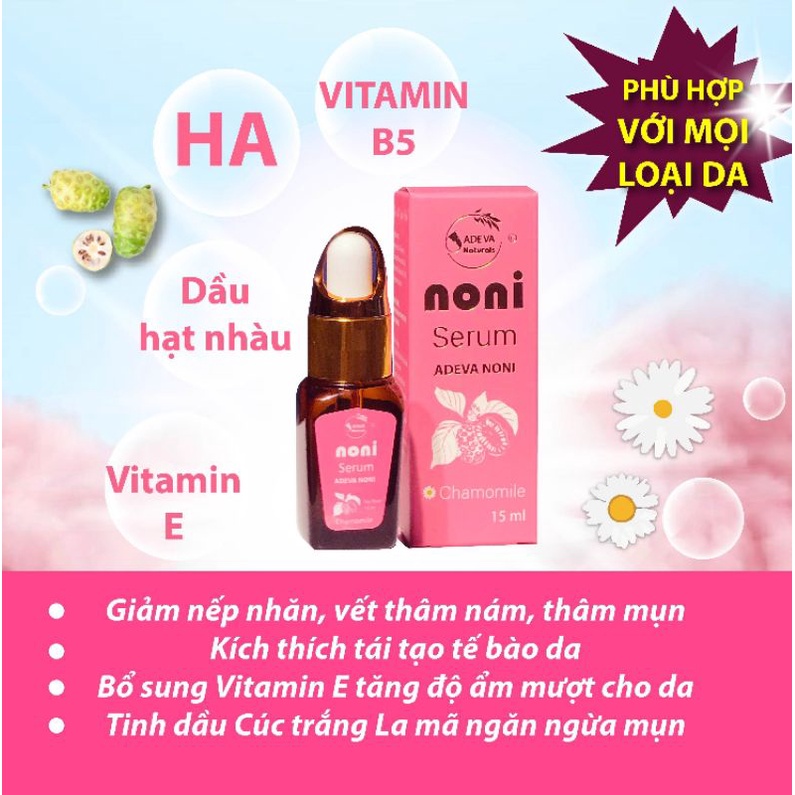Serum dưỡng da thiên nhiên ADEVA, từ tinh dầu trái Nhàu giúp giảm nếp nhăn, giảm thâm nám, ngăn ngừa lão hóa