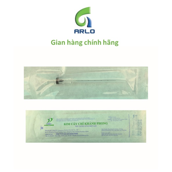 Kim cấy chỉ catgut Khánh Phong số 7,8,9 sắc bén, không gỉ - Chính hãng Khánh Phong - Túi 1 kim