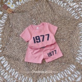 Bộ cộc tay bé trai, bé trai, bộ cotton họa tiết 1977 cho bé