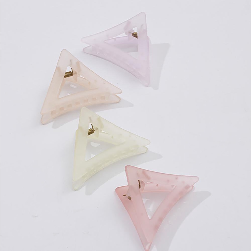Kẹp Tóc Càng Cua Hình Tam Giác Màu Sắc Ngọt Ngào WMES15H
