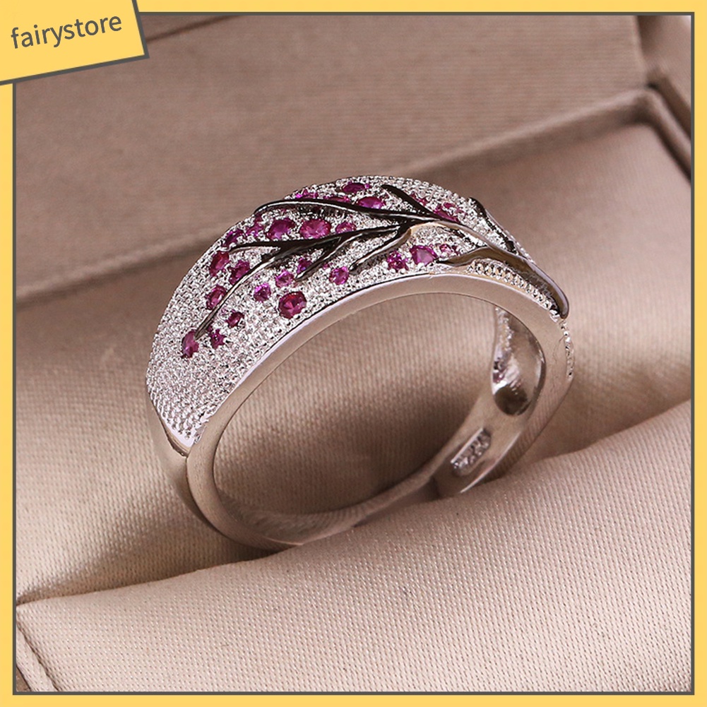 Nhẫn hợp kim hình hoa đính đá xinh xắn cho nữ