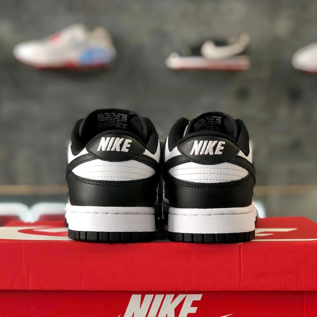 Giày Sneaker Nam Nữ SB Dunk Low Trắng Móc Đen