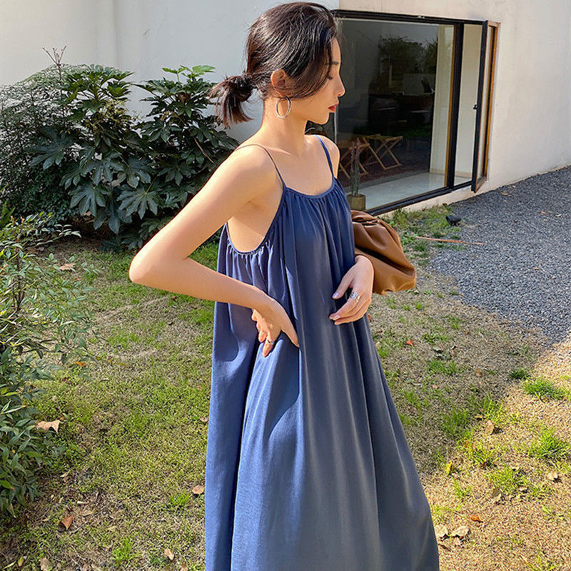 Đầm hai dây dáng dài xinh xắn thời trang dành cho nữ