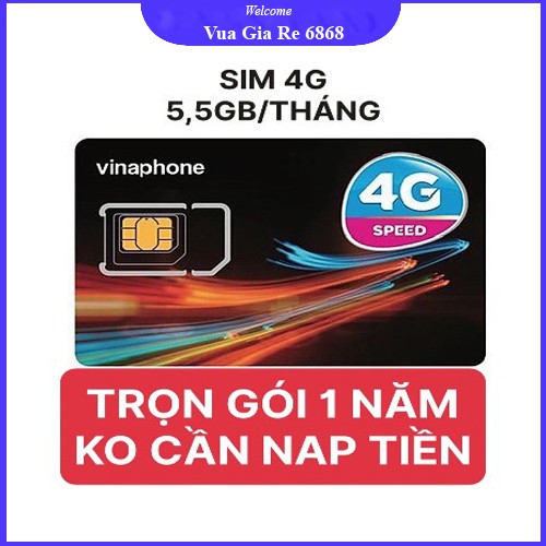 Sim 4G Vinaphone D500 Trọn Gói 1 Năm Không Cần Nạp Tiền Mua về dùng ngay