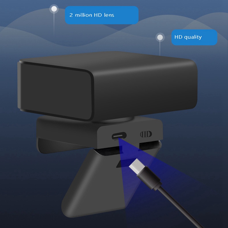 Webcam HD 1080P có micro chống tiếng ồn xoay 360 độ kèm chức năng thu phóng | BigBuy360 - bigbuy360.vn