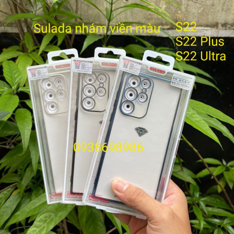Ốp lưng Viền Màu Lưng Nhám Sulada Dành Cho những chiếc Samsung S22, S22 Plus, S22 Ultra mẫu mã mới nhất siêu bảo vệ máy