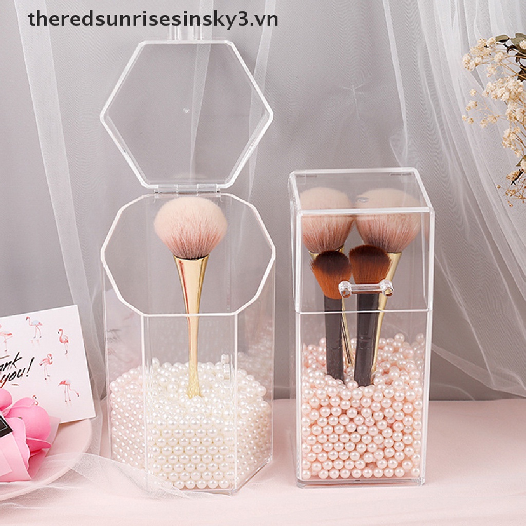 Hộp Đựng Cọ Trang Điểm Bằng acrylic Trong Suốt Tiện Lợi
