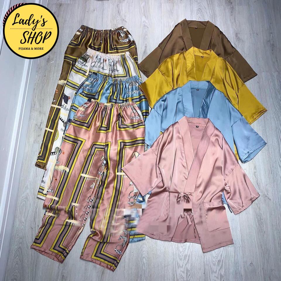 [Mã FAMAYWA giảm 10K đơn 50K] Đồ Bộ Pijama - Bộ Lụa Peplum Chất Liệu Satin Cao Cấp [VIDEO+ẢNH THẬT