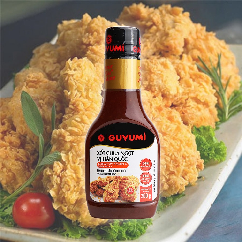 Xốt chua ngọt Hàn Quốc GUYUMI xốt chấm gà rán làm mì trộn có thể dùng cho người ăn chay 200g