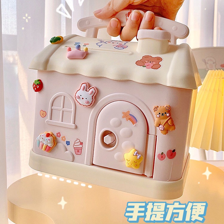 Hộp, ống tiết kiệm hình ngôi nhà đáng yêu phong cách Hàn Quốc